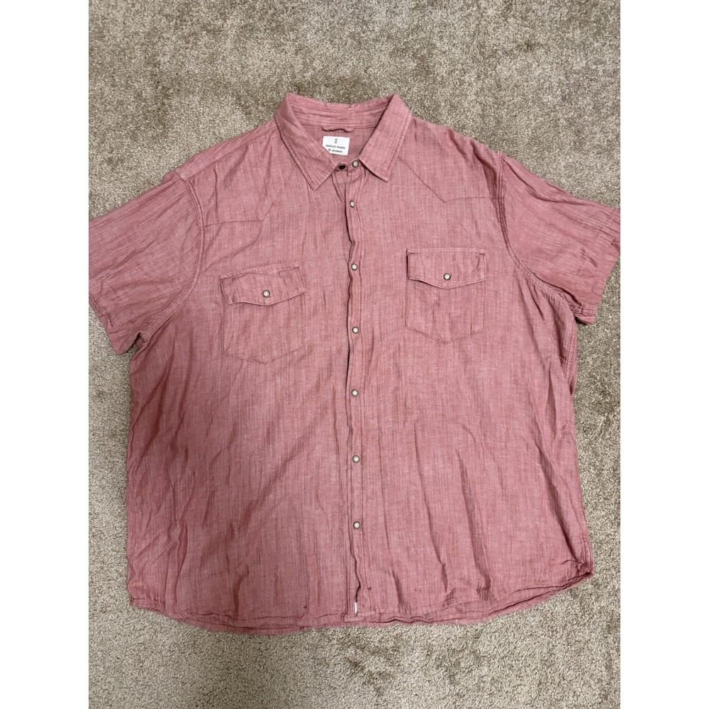 Mutual Weave Short Sleeve Western Shirt men's size 3XL. G32